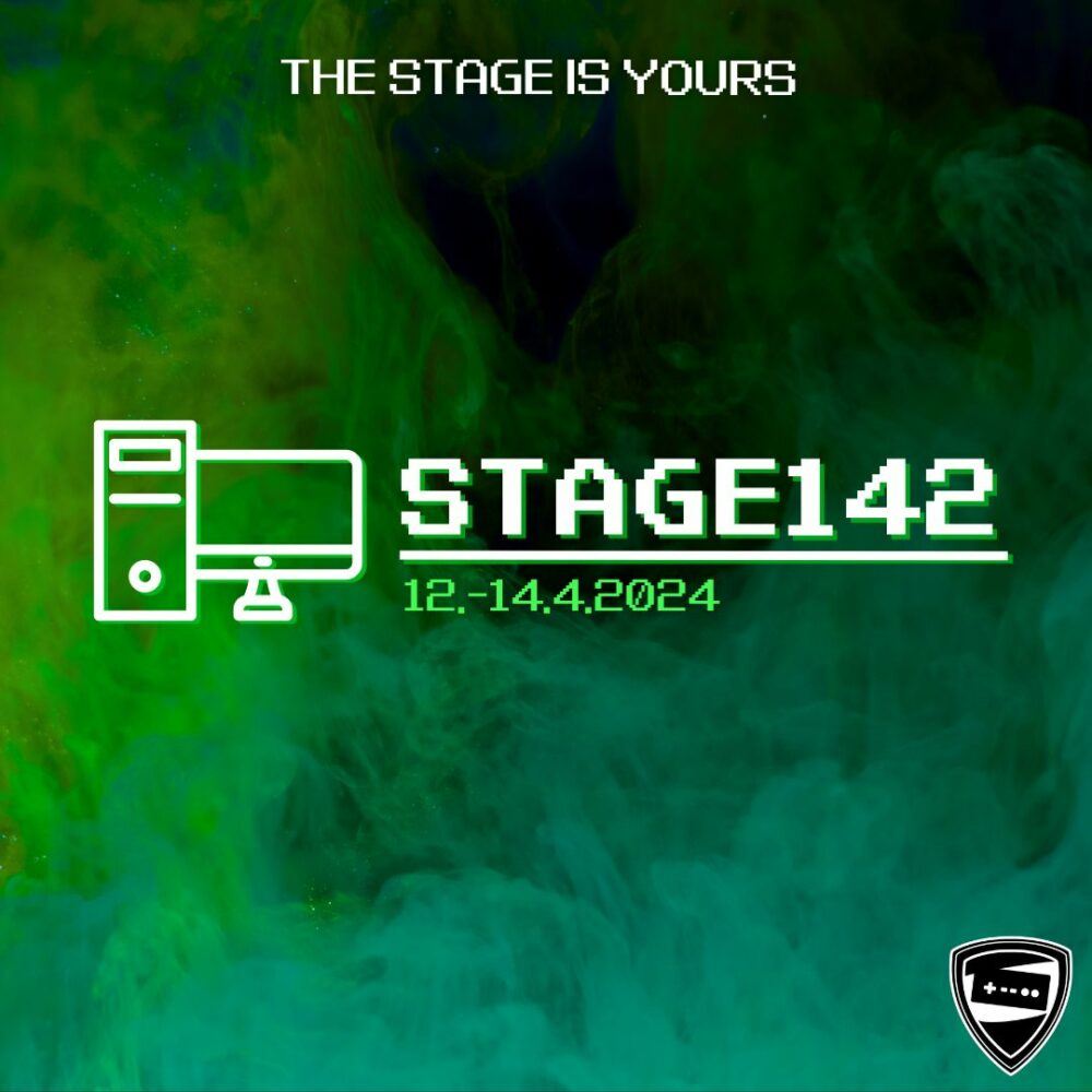 Stage142-lanitapahtuman mainoskuva. Tapahtuma järjestetään 12.-14.4.2024.